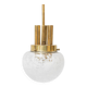 Vintage brass and blown glass pendant lamp – 1960s design chandelier