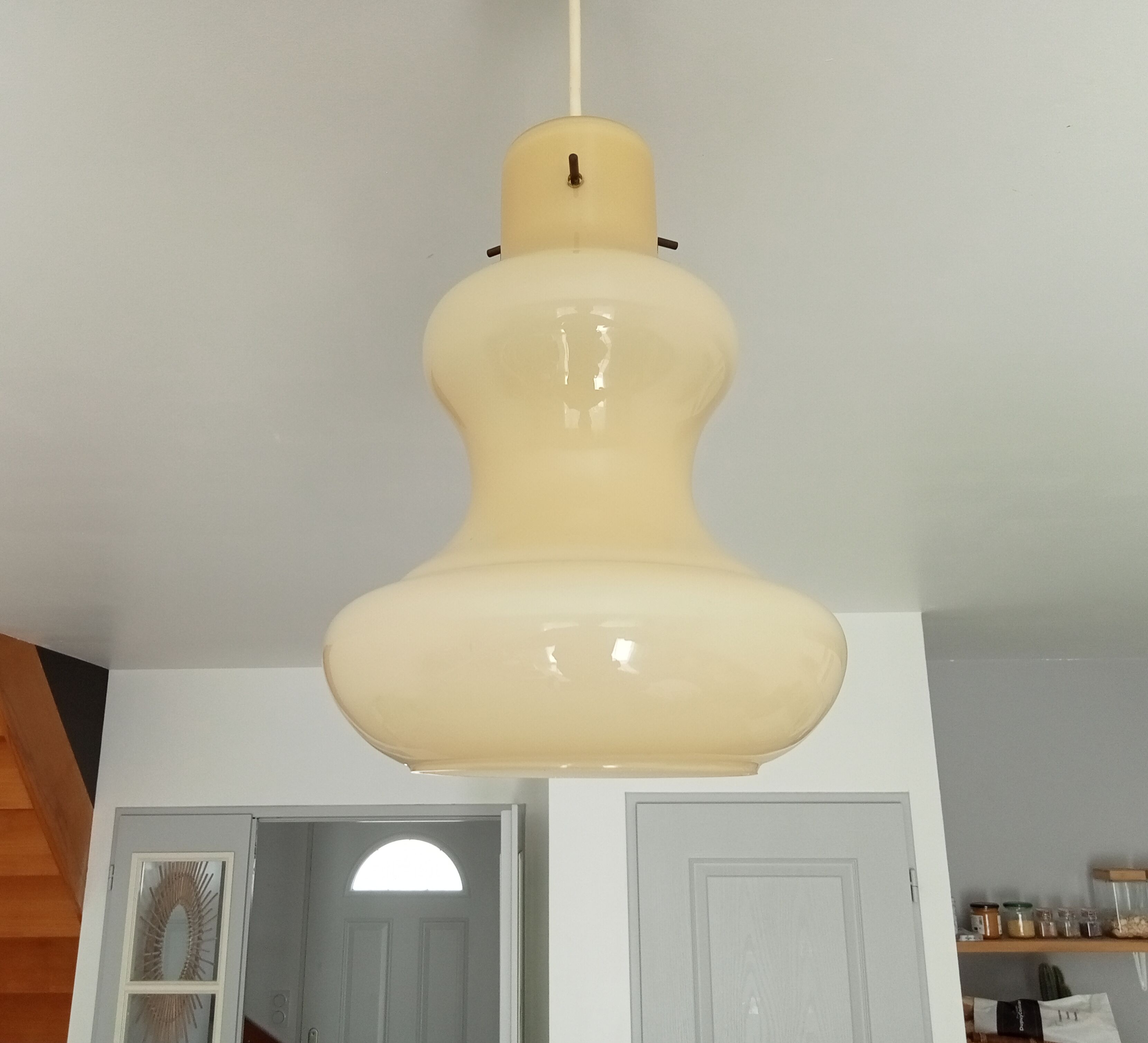 Vintage opaline pendant lamp 60/70s