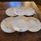6 Sarreguemines dessert plates, Fleurs de France design. 1950s