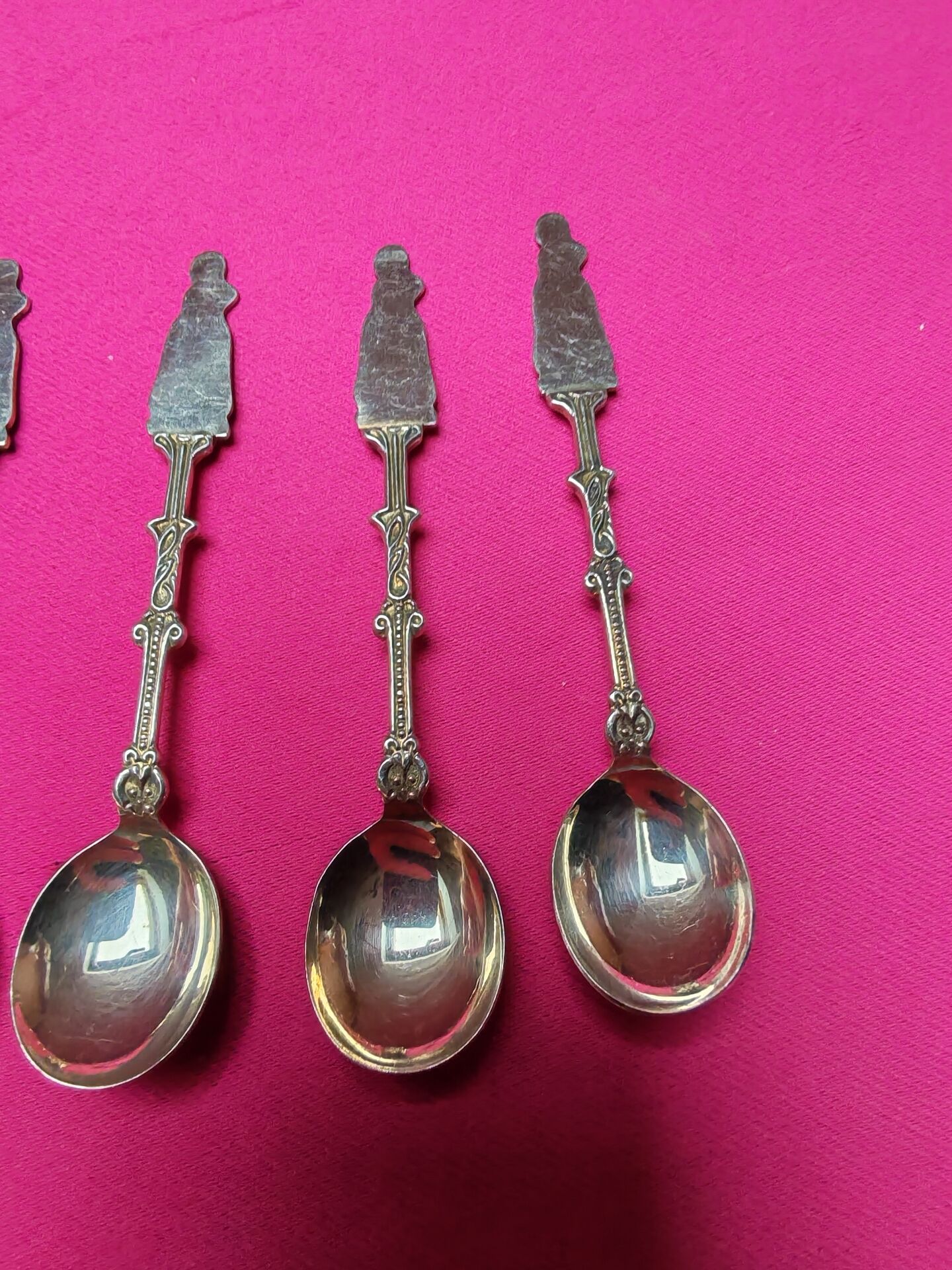Set of 6 vintage silver-plated mocha spoons – Mark 90