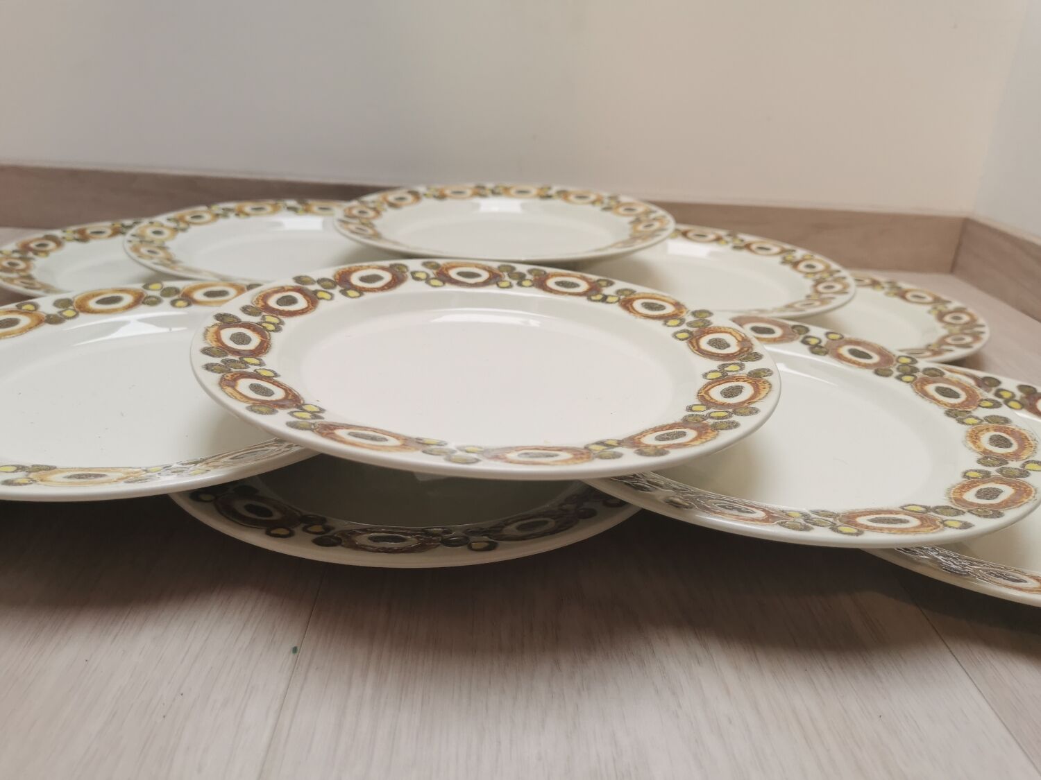 Dessert asiattes vintage set of 12 Royal Coppennagen "nucella"