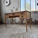 Blonde walnut desk and pine top 1900