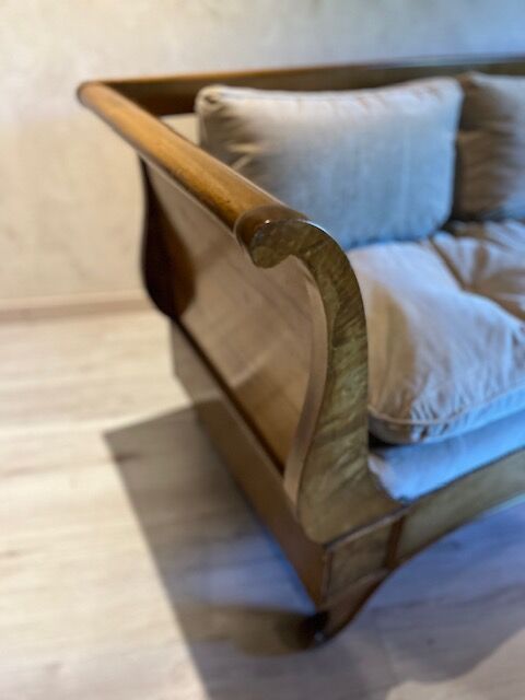 Sofa shaped boat wood and fabric