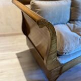 Sofa shaped boat wood and fabric