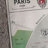 Vintage school map mdi France Paris Paris region