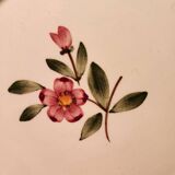 Hollow round plate Armelle Sarreguemines hand-painted