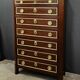 Mahogany veneer chest of drawers, Louis XVI period – Late 18th century