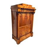 Biedermeier Secretaire in Cherrywood and Maple with Inlays and Brass, South Germany, 1830s
