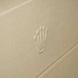 Handmade leather desk, original Rolex, Art Deco