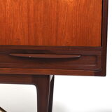 Danish teak and brass highboard by Sofus Jørgensen 1960s