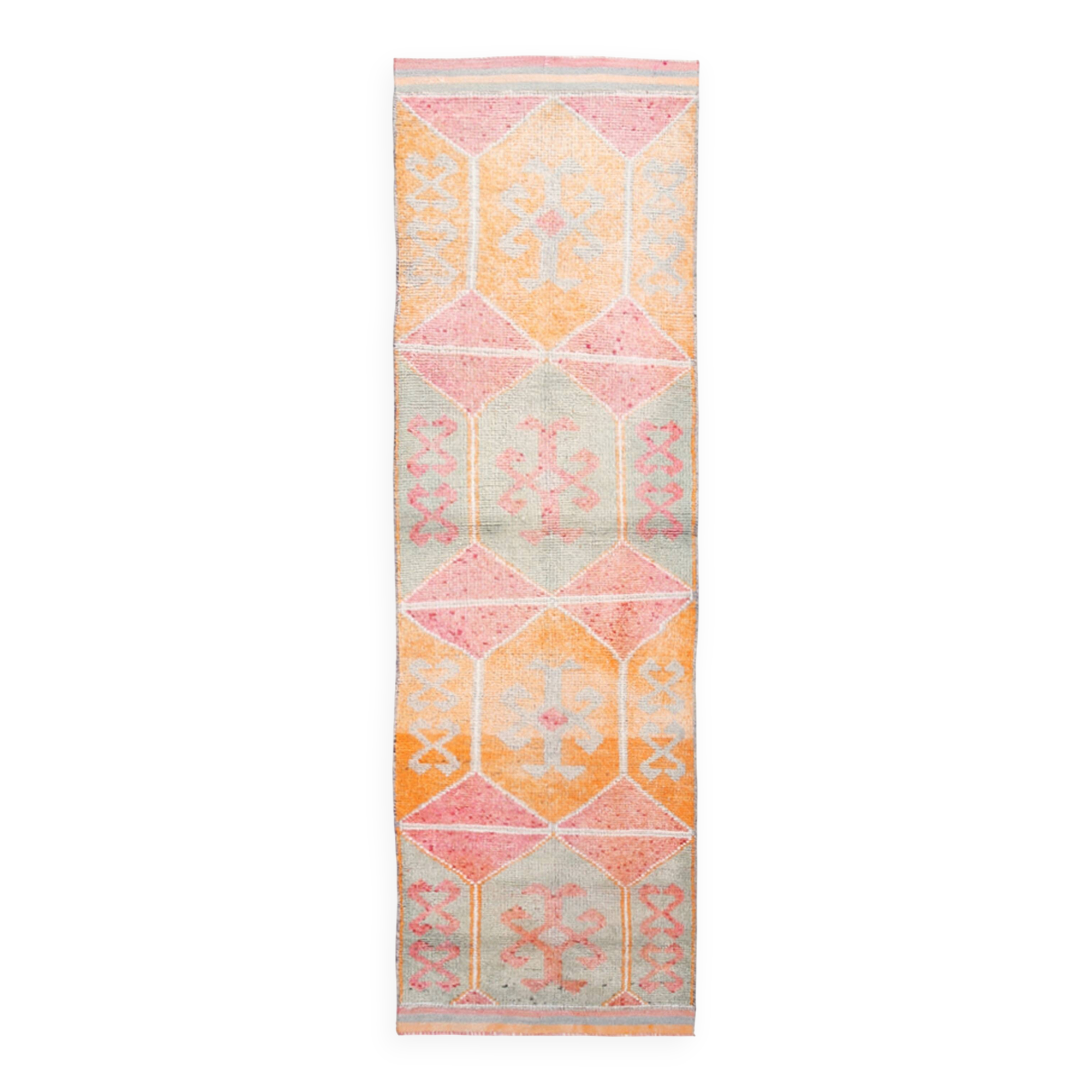 Tapis de couloir vintage turc, 90 x 319 cm