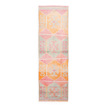 Tapis de couloir vintage turc, 90 x 319 cm