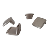 Set of 4 vintage handles in solid white brass.