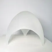 Frosted Glass 'Coque' Table Lamp By Elio Martinelli For Martinelli Luce, Italy, 1970S