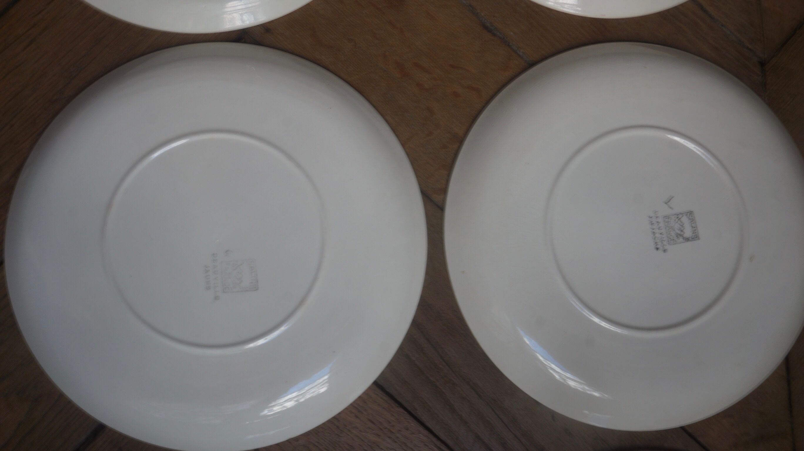 6 plates flat Salins Deauville 1960 French design