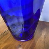 vase mouchoir bleu cobalt