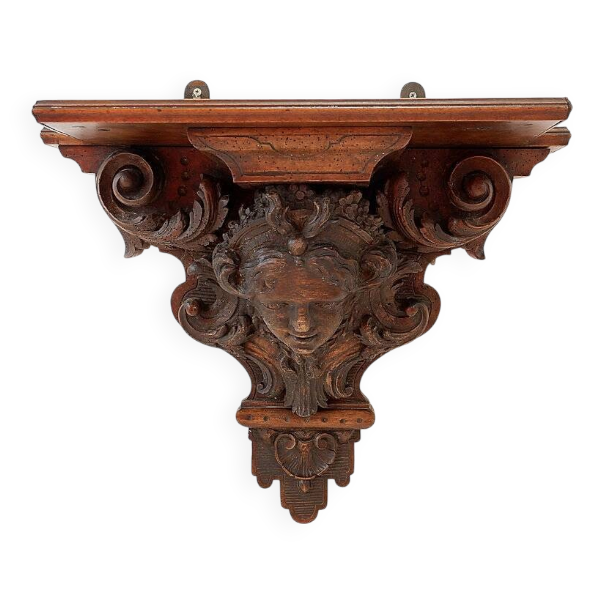 Étagère murale sculptée à la main - XIXe siècle