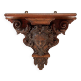 Antique hand-carved wall shelf - 19th century