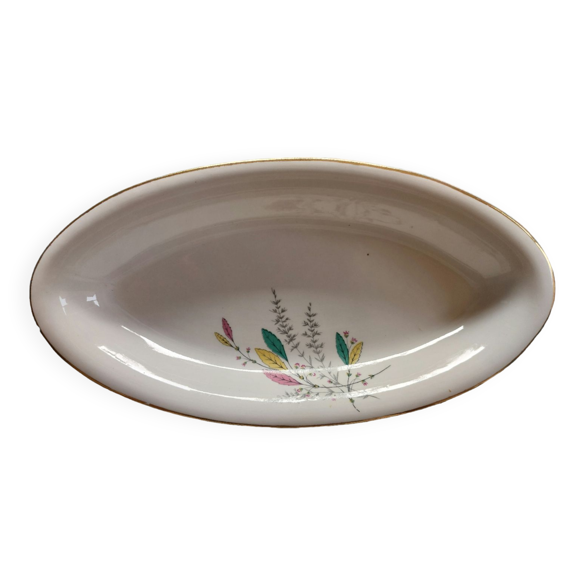 Ravier floral porcelain Jenny Sarreguemines