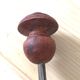 Vintage patère in red wood and metal bistro style