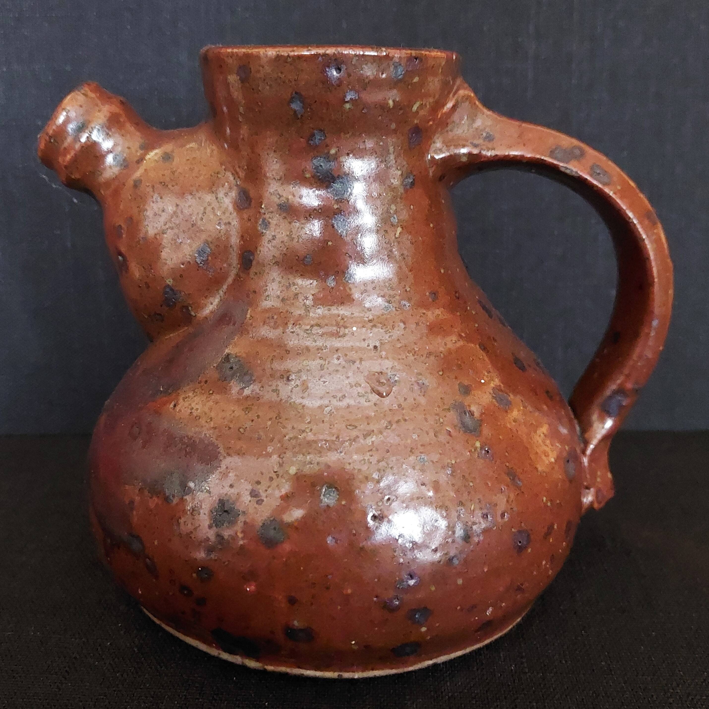 Vintage Chevrette jug in 20th century ceramic stoneware