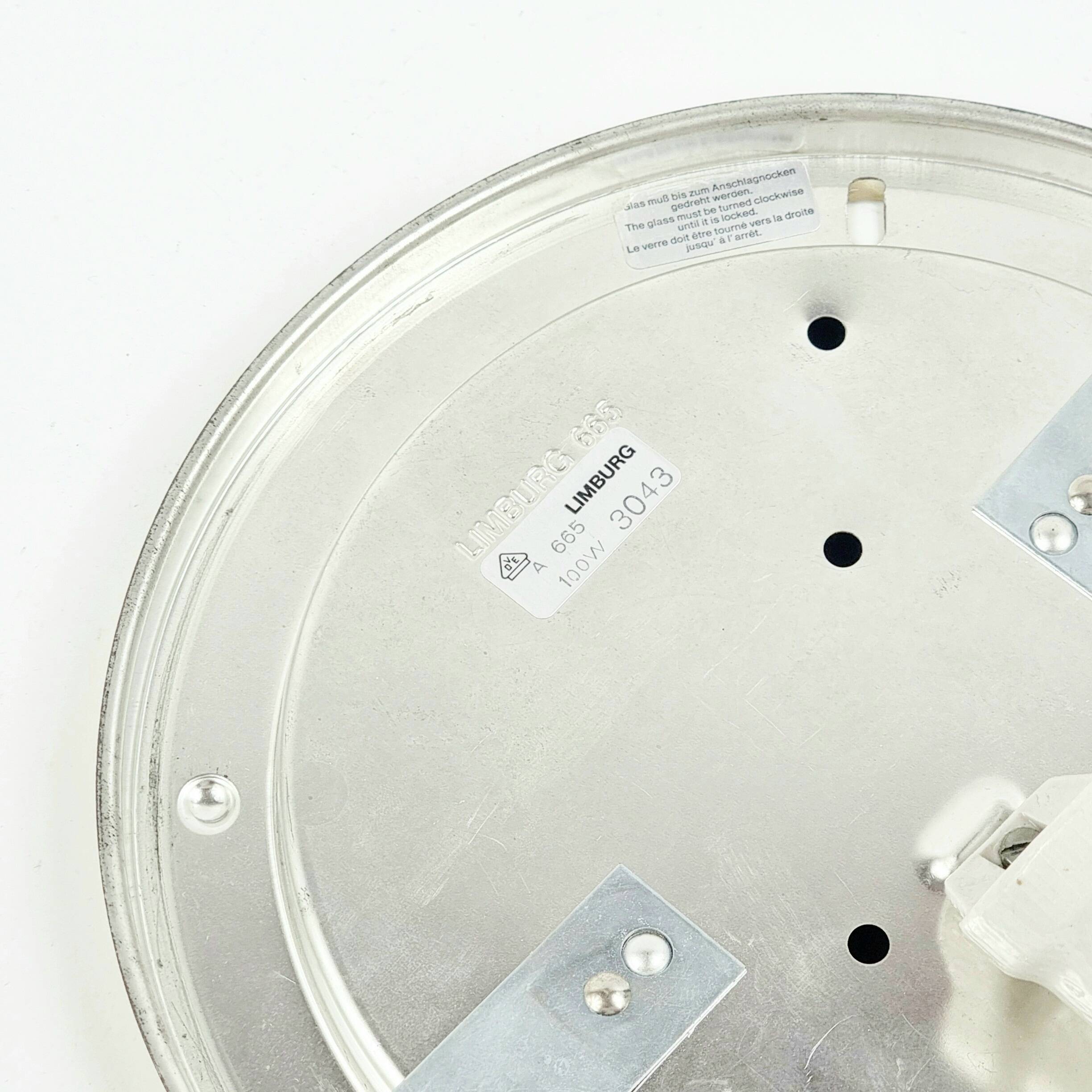 Plafonnier en verre ambré à bulles, style Mid-Century, par H. Tynell pour Limburg, années 1970