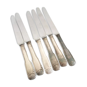 PRODUCT BHV - 6 silver metal knives, 1960