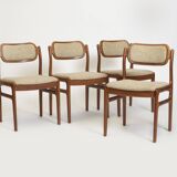 Set of 4 Danish teak dining chairs by Johannes Andersen for Uldum Møbelfabr