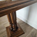 Table d'échecs en onyx sur pied en bois