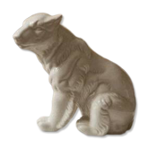 Cracked ceramic bear statuette – Art Deco style - 24x20cm
