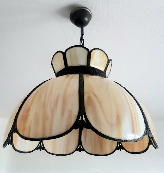 Tiffany suspension art deco glass paste