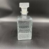 Vintage, whisky decanter, bottle, pitcher, cap, diamond decoration, spikes, 1960s, 1970s, Glass