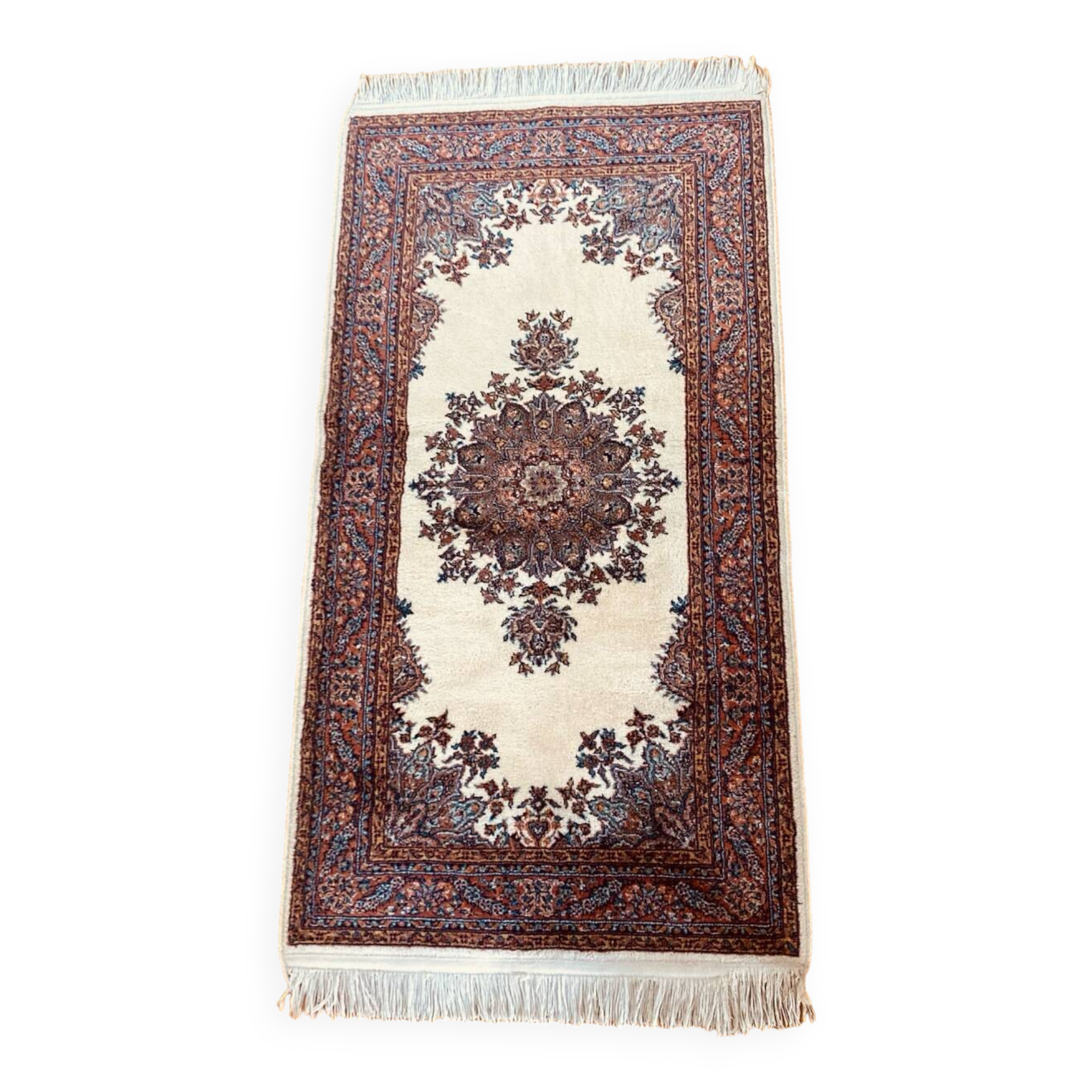 Tapis d’Orient en pure laine vierge tissée main époque XXe