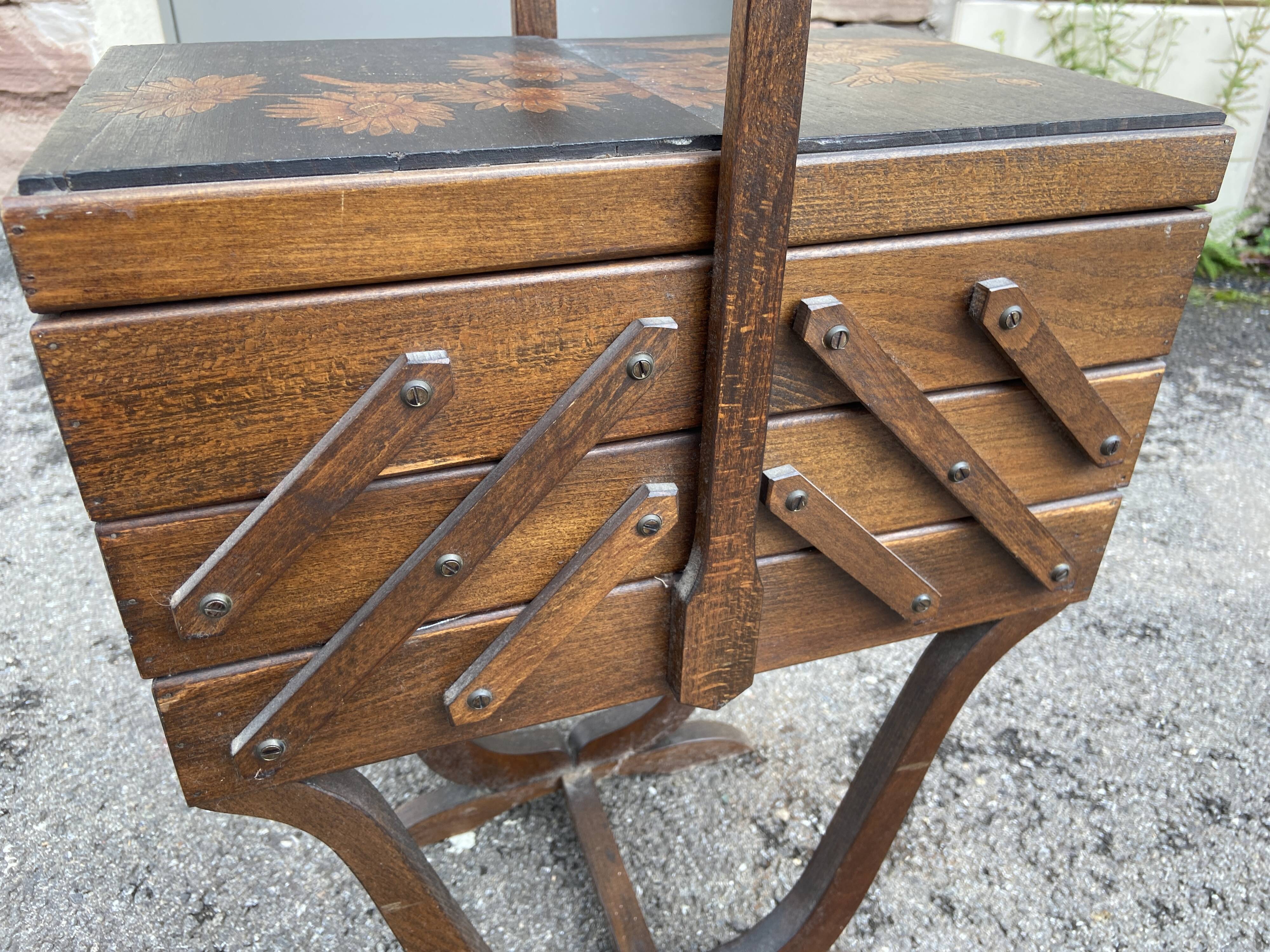 Art worker Deco vintage Scandinavian sewing box sewing box 1950