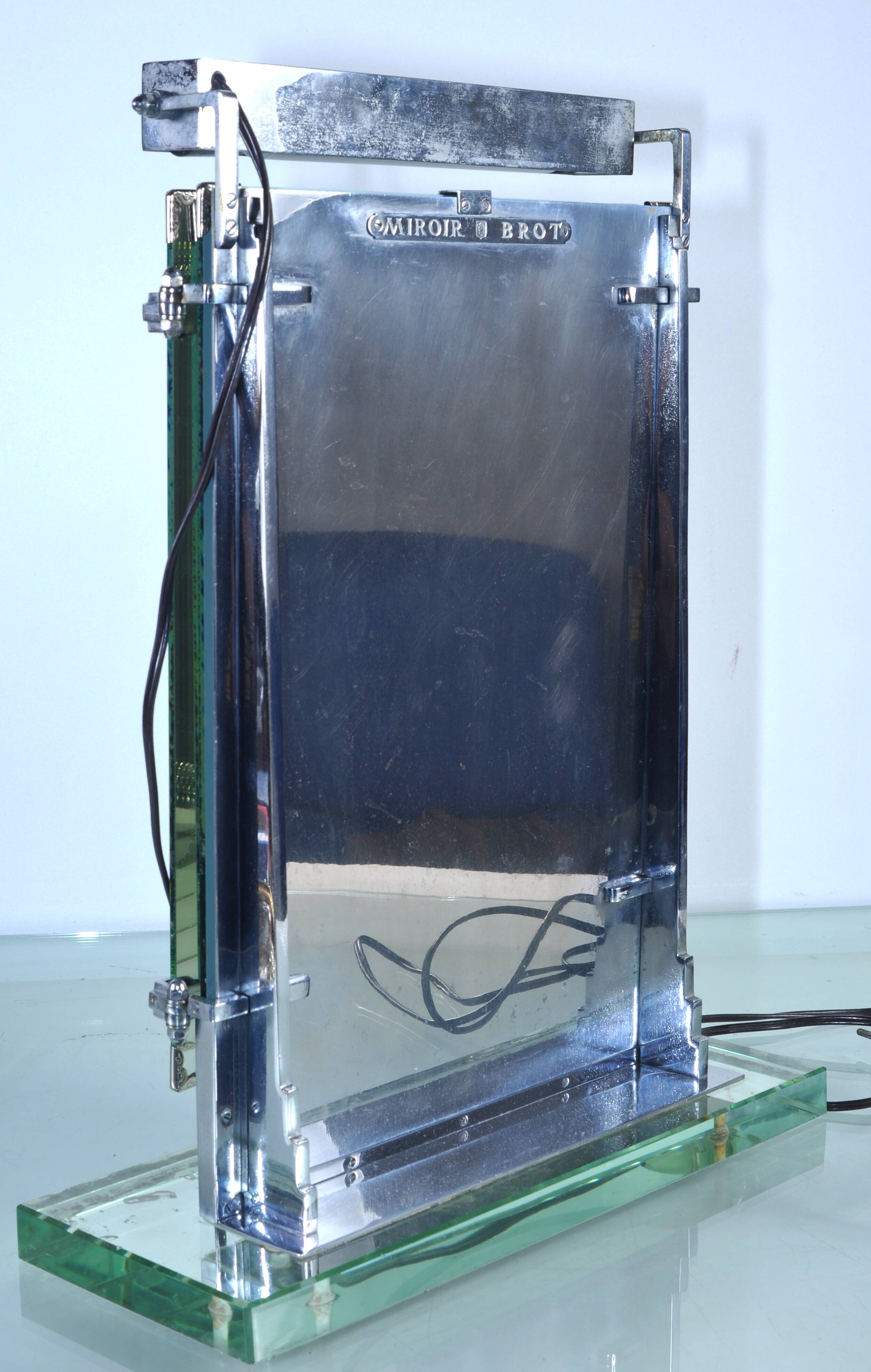 Brot triptych mirror on glass slab / year 30/40