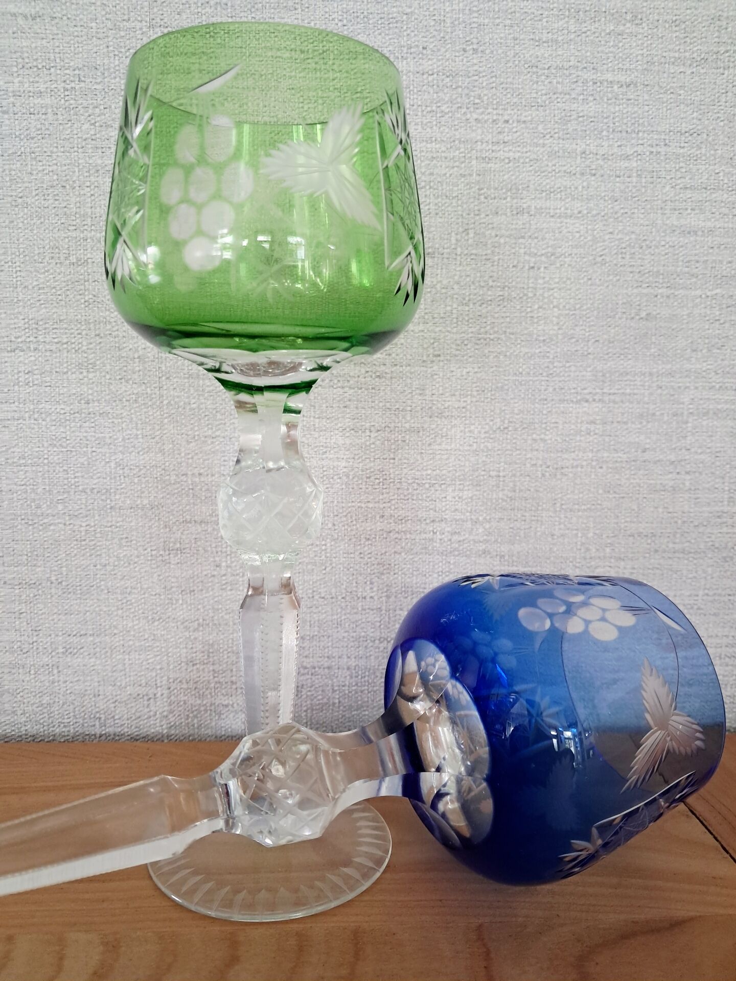 4 Nachtmann crystal Romer glasses from the 1970s/80s.