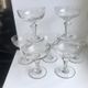 Set of 7 crystal champagne glasses 30s-40s