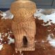 Wicker elephant side table