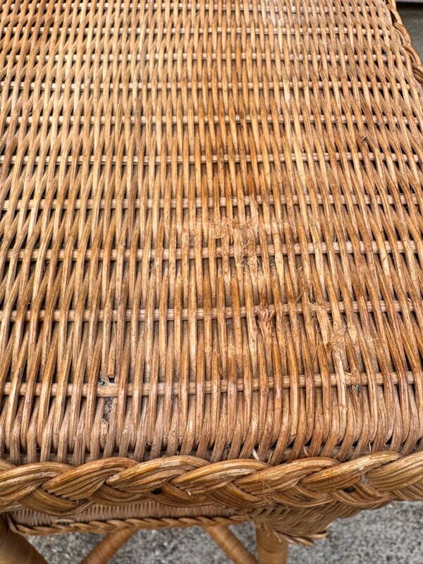 Sellette vintage porte plantes en osier