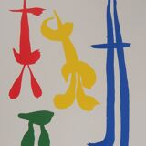 Joan miro: surrealist family, signed lithograph