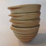 4 ear bowls in Sarreguemines sandstone