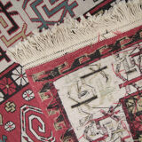 Tapis afghan Soumakh traditionnel en laine rouge Rug-122x183cm