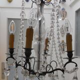 chandelier with bronze tassel 4 lumieres