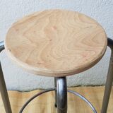 High metal and wood stool