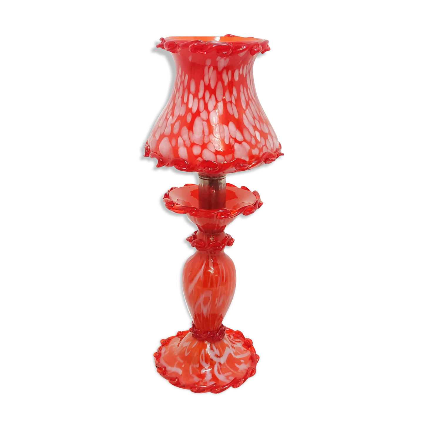 Murano glass table lamp. Italy, 1980