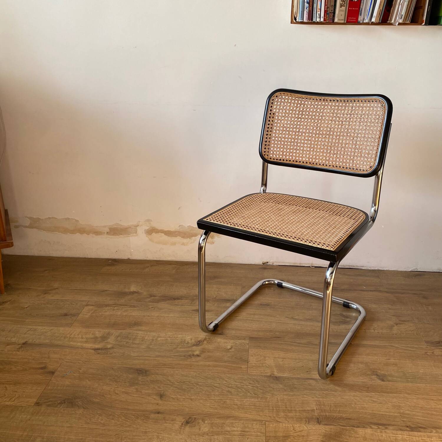 Chaise Cesca Breuer noire cannage et chrome
