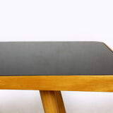 Coffee Table with Black Glass Top by Jiří Jiroutek for Cesky Nabytek, 1960s