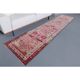 1970s Vintage Turkish Hand-Knotted Wool Cotton Beige Runner Rug 80x348