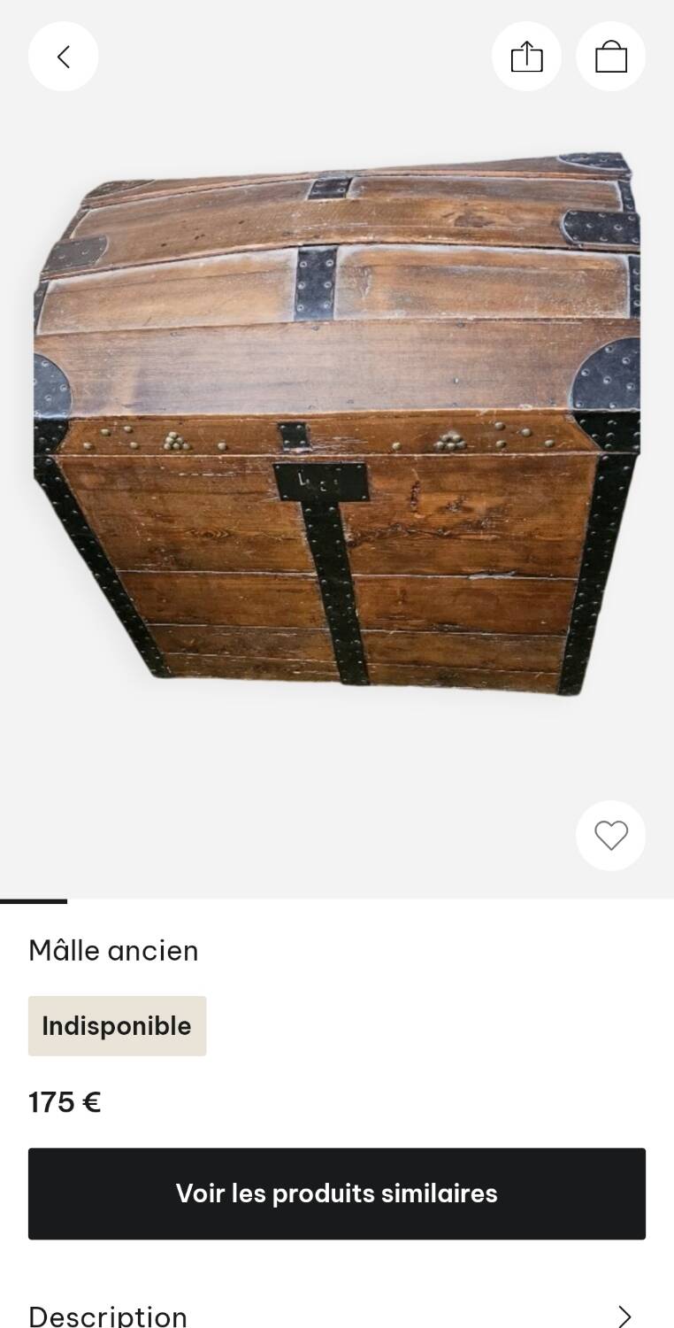Vintage wooden trunk