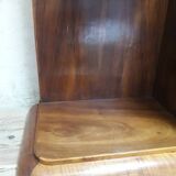 Art Deco dresser, solid walnut, veneer, 3 drawers, mirror.